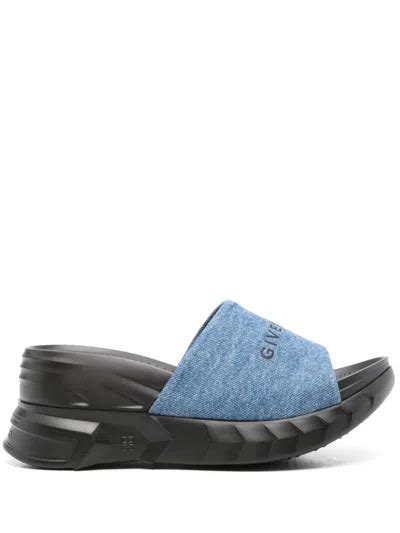 givenchy marshmallow wedge clog|Givenchy Marshmallow Denim Logo Wedge Slide .